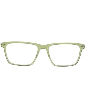 Lindberg Rectangle-Frame Glasses - Green