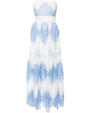 Evarae Mia Maxikleid mit Spitze - Blau