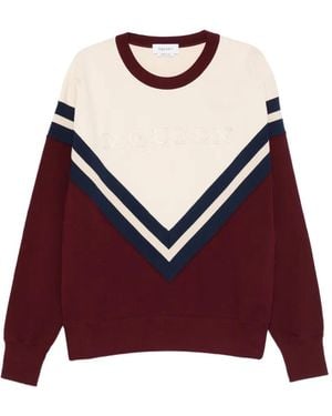 McQueen Sweater Met V-Logoprint - Paars
