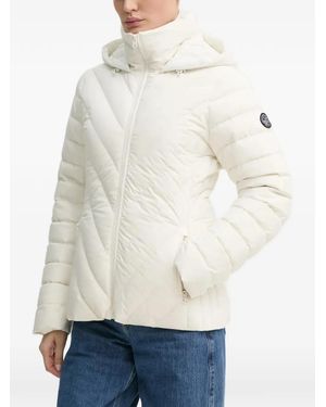 Abercrombie & Fitch Hooded Quilted Jacket - Natural