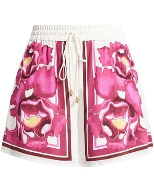 Aje. Pantalones cortos con estampado floral - Rosa