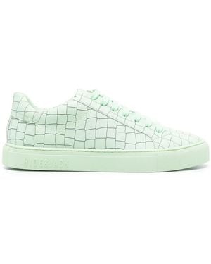 HIDE & JACK Essence Croco Textured Sneakers - Green