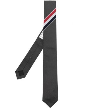 Thom Browne 4-Bar Stripe Silk Tie - Black