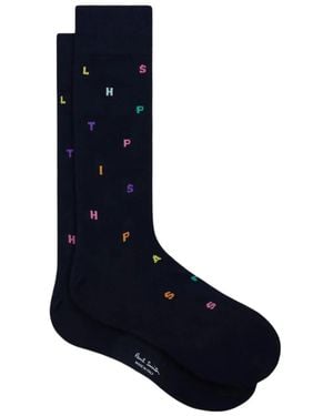Paul Smith Keanu Stamp Socks - Blue