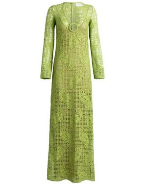 Silvia Tcherassi Bette Paisley-Lace Maxi Dress - Green