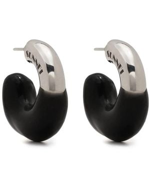 Sunnei Pendientes Pequeños Engomados - Blanco