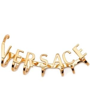 Versace Pendiente Earcuff Con Letras Del Logo - Metálico
