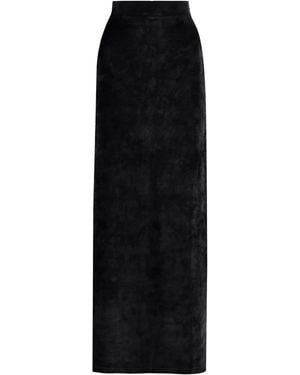 Balenciaga Velvet Maxi Skirt - Black