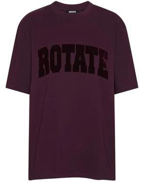 ROTATE BIRGER CHRISTENSEN T-Shirt Oversize Bordeaux En Jersey - Purple