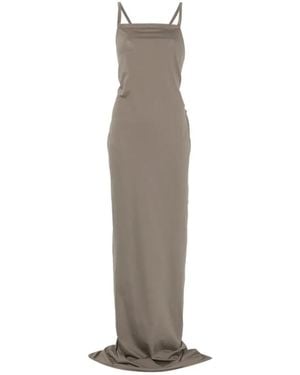 Rick Owens Temple Gown Spaghetti-Strap Maxi Dress - White