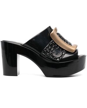 Viktor & Rolf Slip-On Buckle-Detail Mules - Black