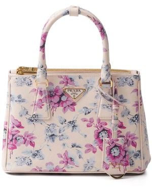 Prada Borsa Galleria Con Stampa - Rosa