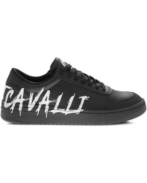 Just Cavalli Logo-Print Sneakers - Black