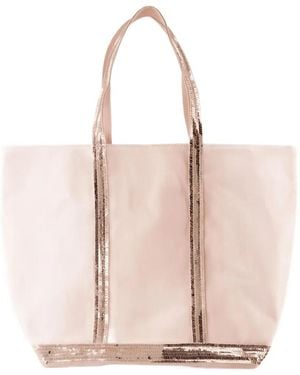 Vanessa Bruno Large Cabas Sequin-Trimmed Tote Bag - Pink