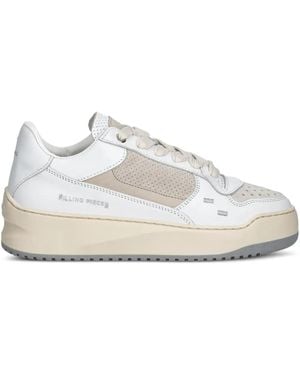 Filling Pieces Avenue Pixie Perforated Leather Panel Trainers - White