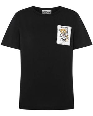 Moschino T-shirt With Teddy Bear Print - Black