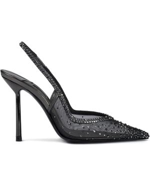 Le Silla 100Mm Nicole Crystal-Embellished Slingback Court Shoes - Grey