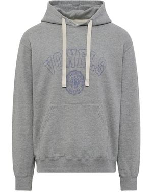vowels Faded Collegiate Hoodie - Grey