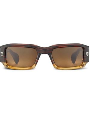 T Henri Eyewear Rossi Rectangle-Frame Sunglasses - Brown