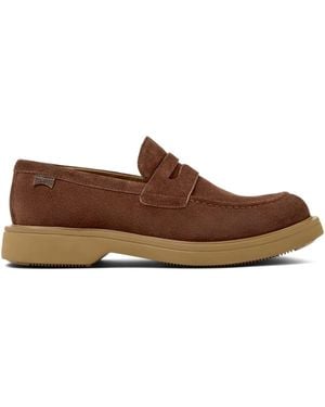 Camper Norman Penny Suede Loafers - Brown