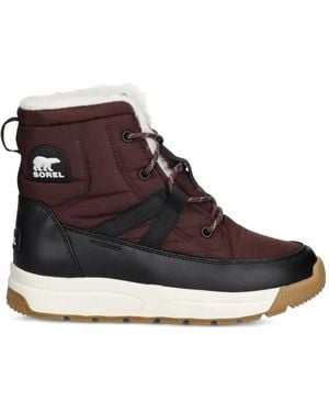 Sorel Quilted Panelled Boots - Brown
