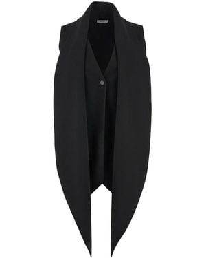 Ferragamo Pussy-Bow Vest - Black