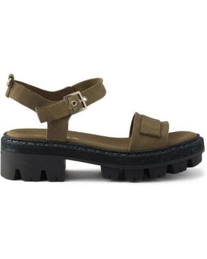 Prada Strap-Buckled Sandals - Black