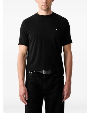 KARL LAGERFELD Logo-Plaque Short-Sleeve T-Shirt - Black