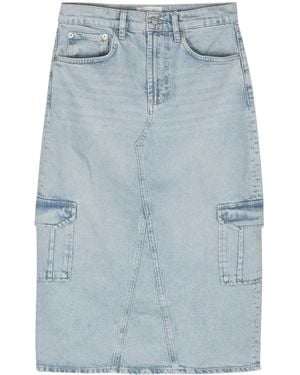Rails Highland Cargo Denim Skirt - Blue