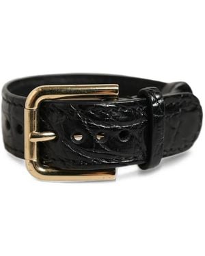 Dolce & Gabbana Croc-Effect Buckle Bracelet - Black