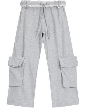 OPEN YY Rolled-Waist Cargo Pants - Gray