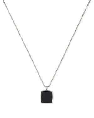 Emanuele Bicocchi Square Onyx Pendant Necklace - Metallic