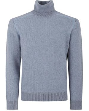 ZEGNA Jersey con cuello vuelto - Azul