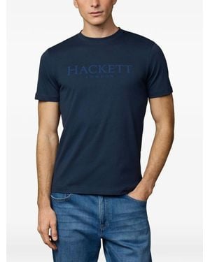 Hackett Camiseta Con Logo Estampado - Azul
