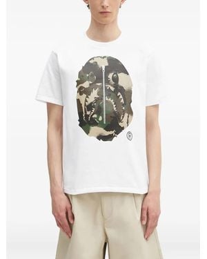 A Bathing Ape T-Shirt Mit Print - Grau