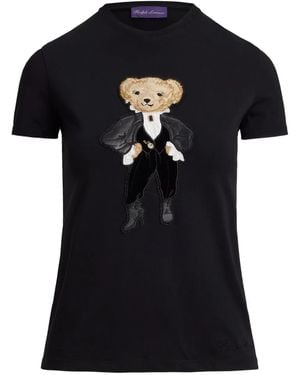 Ralph Lauren T-Shirt À Appliqué Polo Bear - Noir