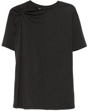 ELEH Knotted-Shoulder Top - Black