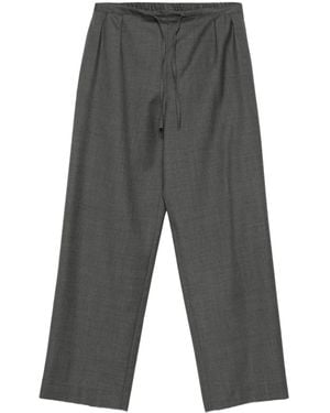 Loulou de Saison Drawstring Wool Trousers - Grey