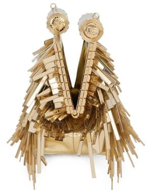 Dolce & Gabbana Fringed Mordore Clutch Bag - Metallic