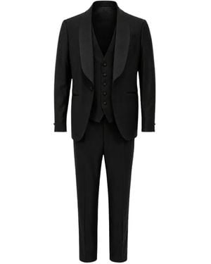 Franzese Collection Billioner Three-Piece Tuxedo Suit - Black