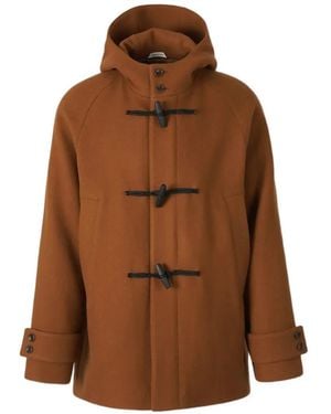 Tagliatore Toggle-Fastening Hooded Coat - Brown