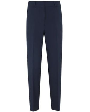 Seventy Pressed-Crease Carrot Trousers - Blue