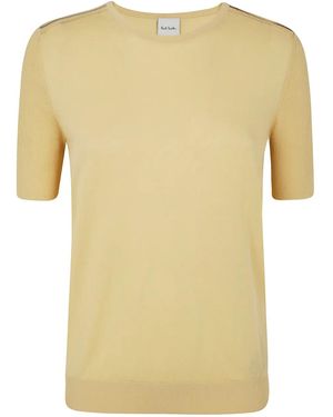 Paul Smith Haut En Maille À Manches Courtes - Jaune