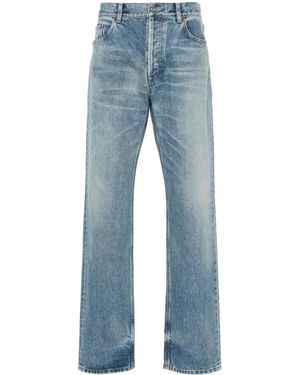 Saint Laurent Straight Leg Denim Jeans - Blue
