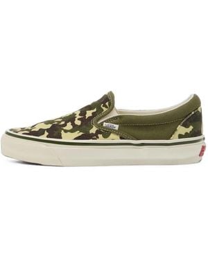 Vans Lx Classic Slip-On Camouflage Sneakers - Green