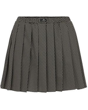 SAINT LAURENT★素敵!Black White POLKA DOT RUFFLE MINI Skirt SAINT LAURENT☆素敵!Black White POLKA DOT RUFFLE MINI Skirt