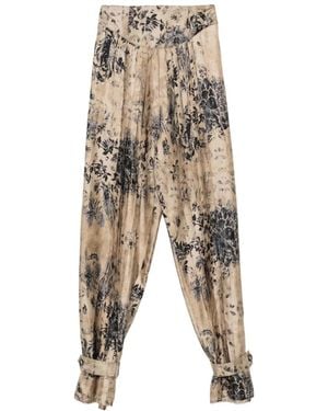 Antonio Marras Pantalones Plisados Con Motivo Floral - Neutro