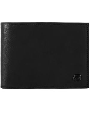 Piquadro Logo-Detail Leather Wallet - Black