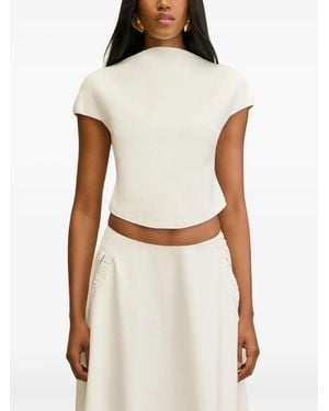 Cult Gaia Virginiana クロップド Tシャツ - ホワイト