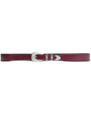 Fursac Leather Belt - White